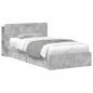Preview: Bettgestell mit Stauraum Betongrau 90 x 190 cm Holzwerkstoff
