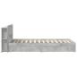 Preview: Bettgestell mit Stauraum Betongrau 90 x 190 cm Holzwerkstoff