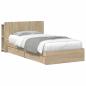 Preview: Bettgestell mit Stauraum Sonoma-Eiche 90 x 190 cm Holzwerkstoff