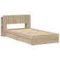 Preview: Bettgestell mit Stauraum Sonoma-Eiche 90 x 190 cm Holzwerkstoff