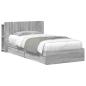 Preview: Bettgestell mit Stauraum Grau Sonoma 90 x 200 cm Holzwerkstoff