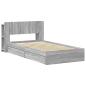Preview: Bettgestell mit Stauraum Grau Sonoma 90 x 200 cm Holzwerkstoff