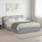 Preview: ARDEBO.de - Bettgestell mit Stauraum Grau Sonoma 140 x 200 cm Holzwerkstoff