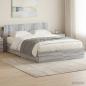 Preview: ARDEBO.de - Bettgestell mit Stauraum Grau Sonoma 160 x 200 cm Holzwerkstoff