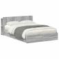 Preview: Bettgestell mit Stauraum Grau Sonoma 160 x 200 cm Holzwerkstoff