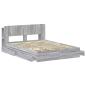 Preview: Bettgestell mit Stauraum Grau Sonoma 160 x 200 cm Holzwerkstoff