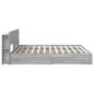 Preview: Bettgestell mit Stauraum Grau Sonoma 180 x 200 cm Holzwerkstoff