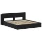 Preview: Bettgestell mit Stauraum Schwarz 200 x 200 cm Holzwerkstoff