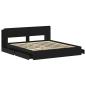 Preview: Bettgestell mit Stauraum Schwarz 200 x 200 cm Holzwerkstoff
