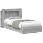 Preview: Bettgestell mit Stauraum Grau Sonoma 75 x 190 cm Holzwerkstoff