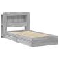 Preview: Bettgestell mit Stauraum Grau Sonoma 75 x 190 cm Holzwerkstoff