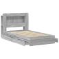 Preview: Bettgestell mit Stauraum Grau Sonoma 75 x 190 cm Holzwerkstoff