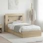 Preview: ARDEBO.de - Bettgestell mit Stauraum Sonoma-Eiche 75 x 190 cm Holzwerkstoff