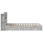 Preview: Bettgestell mit Stauraum Betongrau 90 x 190 cm Holzwerkstoff