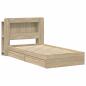 Preview: Bettgestell mit Stauraum Sonoma-Eiche 90 x 200 cm Holzwerkstoff