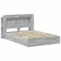 Preview: Bettgestell mit Stauraum Grau Sonoma 140 x 200 cm Holzwerkstoff