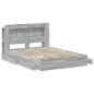 Preview: Bettgestell mit Stauraum Grau Sonoma 140 x 200 cm Holzwerkstoff