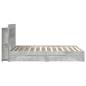 Preview: Bettgestell mit Stauraum Betongrau 150 x 200 cm Holzwerkstoff