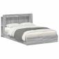 Preview: Bettgestell mit Stauraum Grau Sonoma 150 x 200 cm Holzwerkstoff
