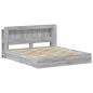 Preview: Bettgestell mit Stauraum Grau Sonoma 200 x 200 cm Holzwerkstoff