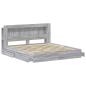 Preview: Bettgestell mit Stauraum Grau Sonoma 200 x 200 cm Holzwerkstoff