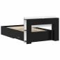 Preview: Bettgestell mit Stauraum Schwarz 75 x 190 cm Holzwerkstoff