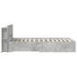 Preview: Bettgestell mit Stauraum Betongrau 75 x 190 cm Holzwerkstoff