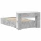 Preview: Bettgestell mit Stauraum Betongrau 75 x 190 cm Holzwerkstoff