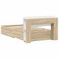 Preview: Bettgestell mit Stauraum Sonoma-Eiche 75 x 190 cm Holzwerkstoff