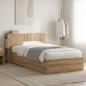 Preview: ARDEBO.de - Bettgestell mit Stauraum mit Kopfteil Artisan-Eiche 80 x 200 cm