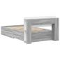 Preview: Bettgestell mit Stauraum Grau Sonoma 90 x 200 cm Holzwerkstoff