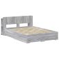 Preview: Bettgestell mit Stauraum Grau Sonoma 140 x 200 cm Holzwerkstoff