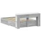 Preview: Bettgestell mit Stauraum Grau Sonoma 140 x 200 cm Holzwerkstoff