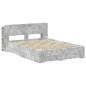 Preview: Bettgestell mit Stauraum Betongrau 150 x 200 cm Holzwerkstoff