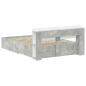 Preview: Bettgestell mit Stauraum Betongrau 160 x 200 cm Holzwerkstoff