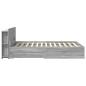 Preview: Bettgestell mit Stauraum Grau Sonoma 160 x 200 cm Holzwerkstoff