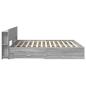 Preview: Bettgestell mit Stauraum Grau Sonoma 200 x 200 cm Holzwerkstoff