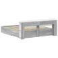 Preview: Bettgestell mit Stauraum Grau Sonoma 200 x 200 cm Holzwerkstoff