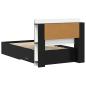 Preview: Bettgestell mit Stauraum Schwarz 75 x 190 cm Holzwerkstoff