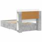 Preview: Bettgestell mit Stauraum Betongrau 75 x 190 cm Holzwerkstoff