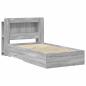 Preview: Bettgestell mit Stauraum Grau Sonoma 90 x 190 cm Holzwerkstoff