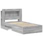 Preview: Bettgestell mit Stauraum Grau Sonoma 90 x 190 cm Holzwerkstoff