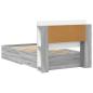 Preview: Bettgestell mit Stauraum Grau Sonoma 100 x 200 cm Holzwerkstoff
