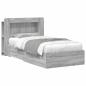 Preview: ARDEBO.de - Bettgestell mit Stauraum Grau Sonoma 90 x 200 cm Holzwerkstoff