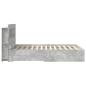 Preview: Bettgestell mit Stauraum Betongrau 160 x 200 cm Holzwerkstoff