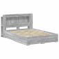 Preview: Bettgestell mit Stauraum Grau Sonoma 160 x 200 cm Holzwerkstoff
