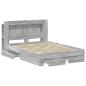 Preview: Bettgestell mit Stauraum Grau Sonoma 160 x 200 cm Holzwerkstoff