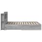 Preview: Bettgestell mit Stauraum Grau Sonoma 160 x 200 cm Holzwerkstoff