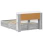 Preview: Bettgestell mit Stauraum Grau Sonoma 160 x 200 cm Holzwerkstoff