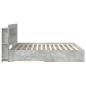 Preview: Bettgestell mit Stauraum Betongrau 200 x 200 cm Holzwerkstoff